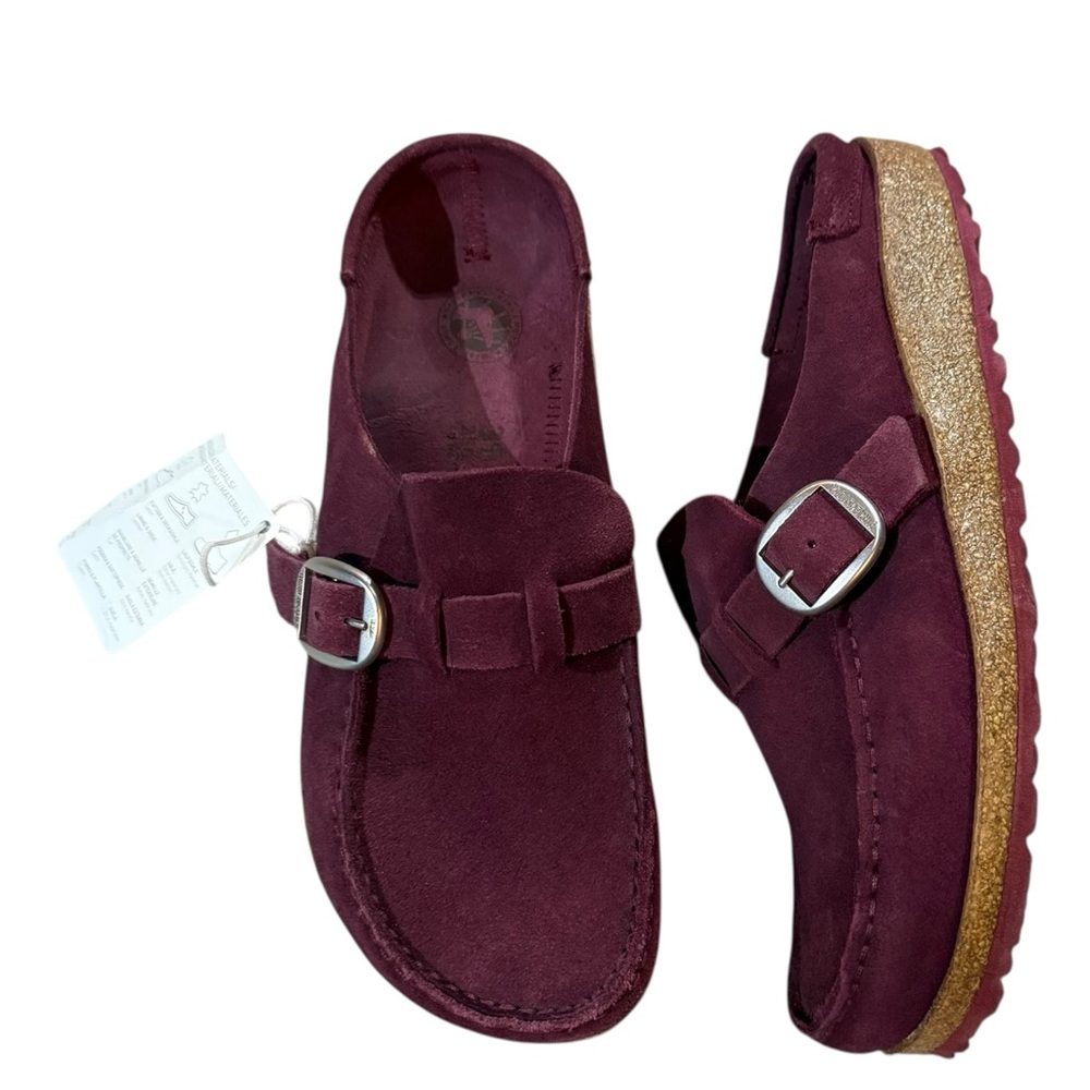 Birkenstock Buckley Clogs Sz 39 Maroon Burgundy Narrow NEW